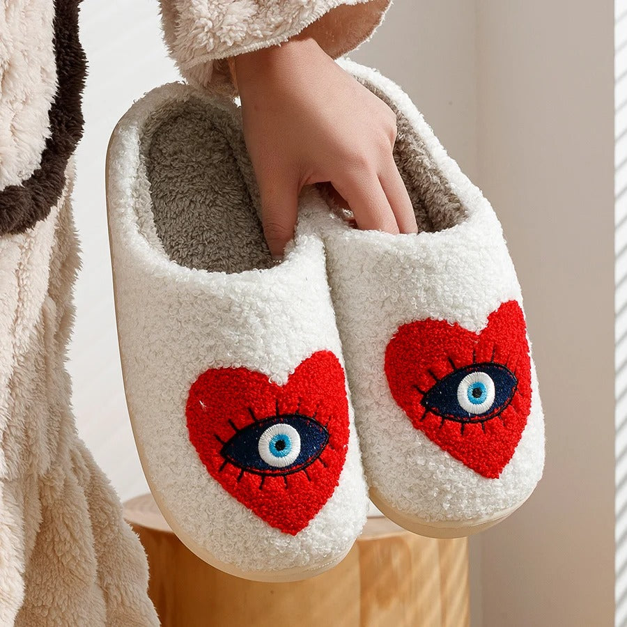 All Seeing Eye Heart Slippers