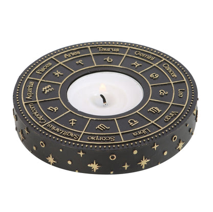 ASTROLOGY WHEEL TEALIGHT CANDLE HOLDER