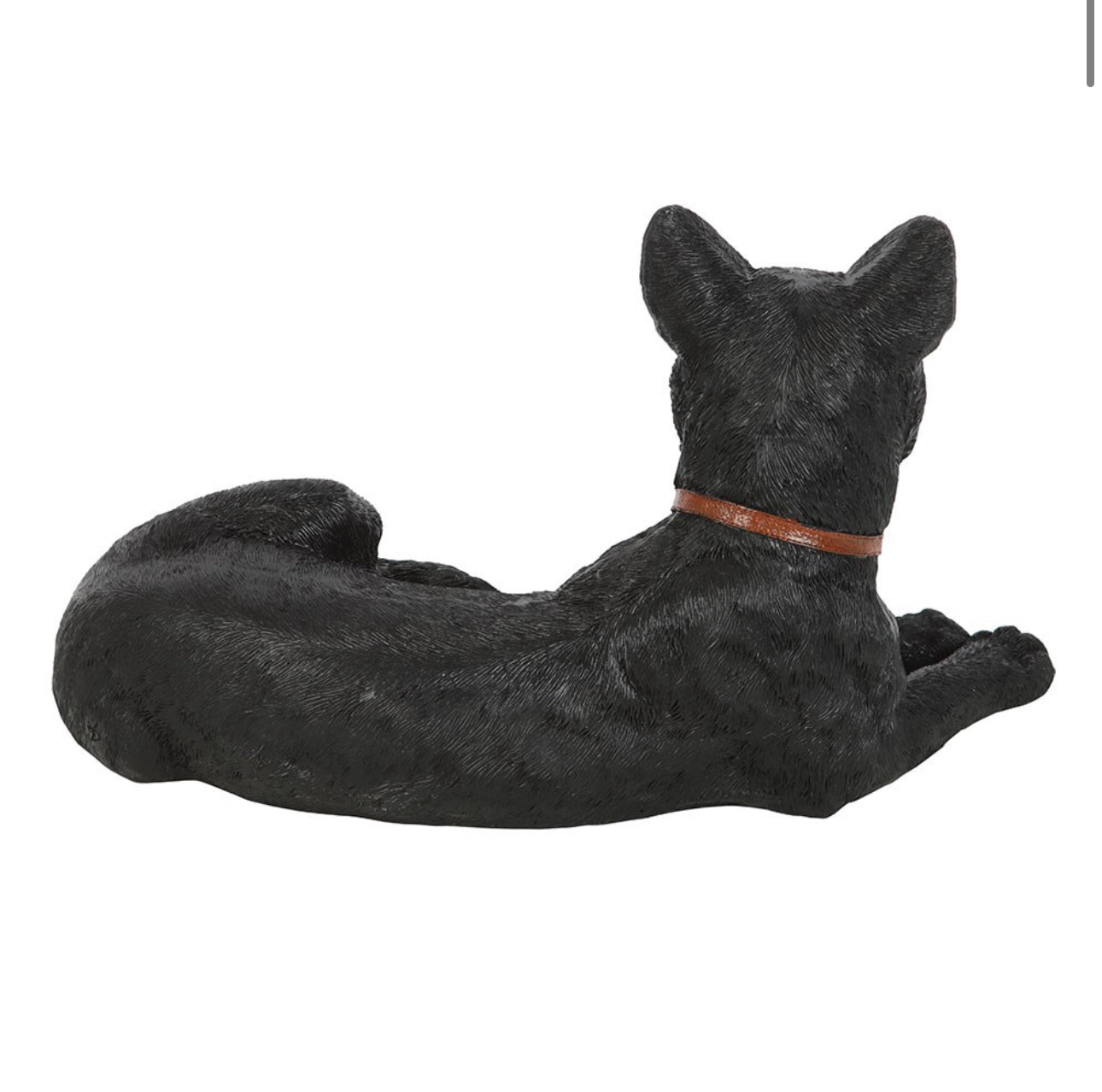 LAYING BLACK CAT FIGURINE