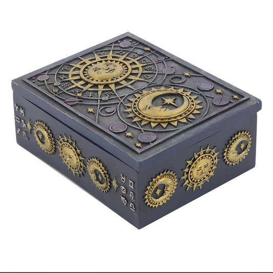 SUN AND MOON RESIN STORAGE BOX