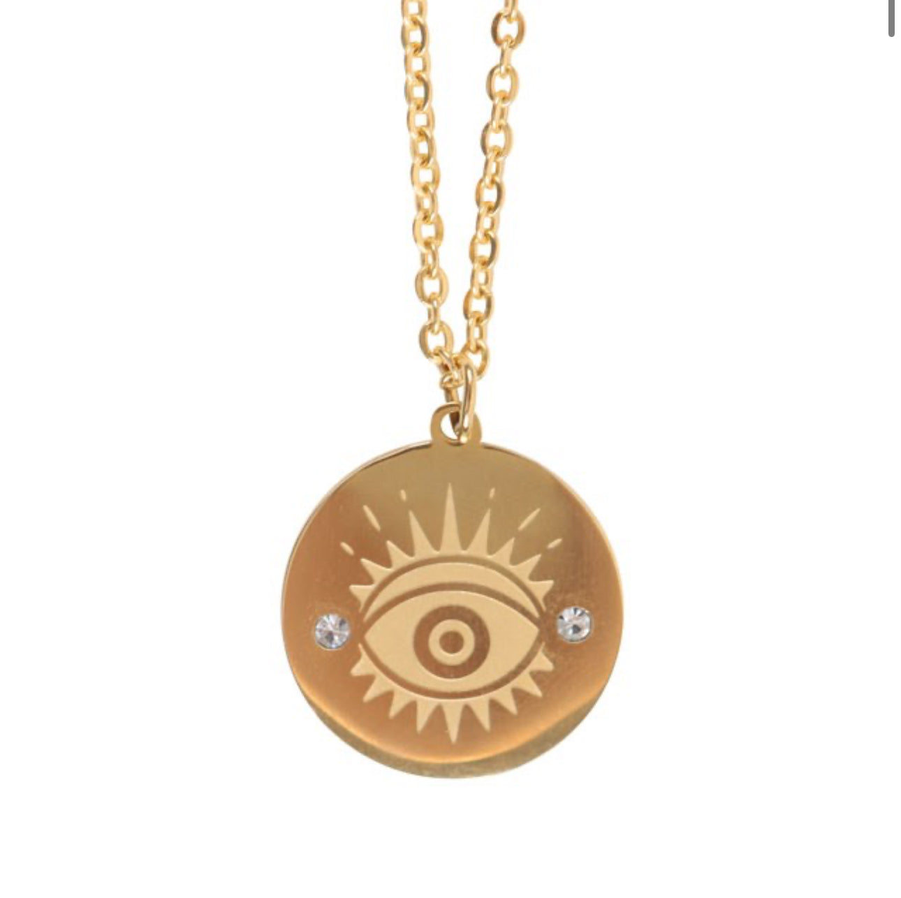 GOLD TONED ALL SEEING EYE NECKLACE