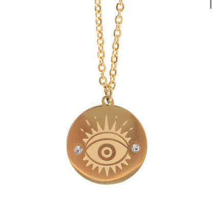 GOLD TONED ALL SEEING EYE NECKLACE