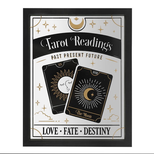 TAROT READINGS MIRRORED WALL HANGING