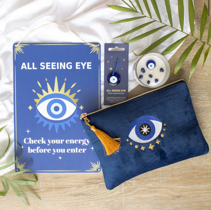 ALL SEEING EYE VELVET MAKE UP BAG