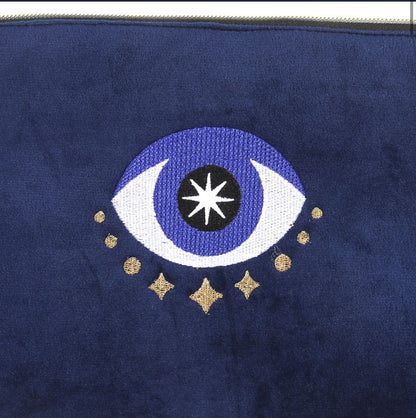 ALL SEEING EYE VELVET MAKE UP BAG