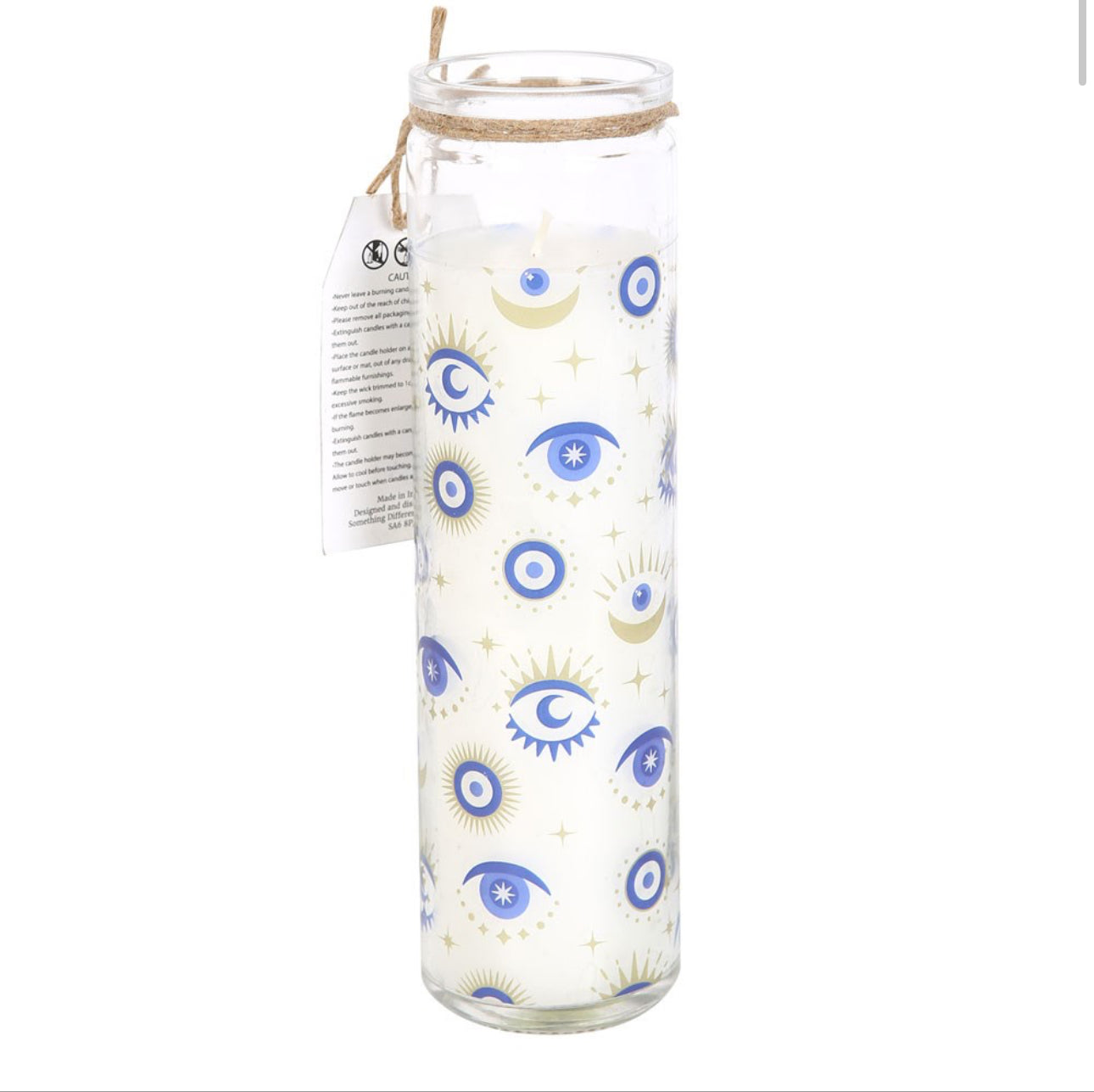 ALL SEEING EYE WHITE SAGE TUBE CANDLE