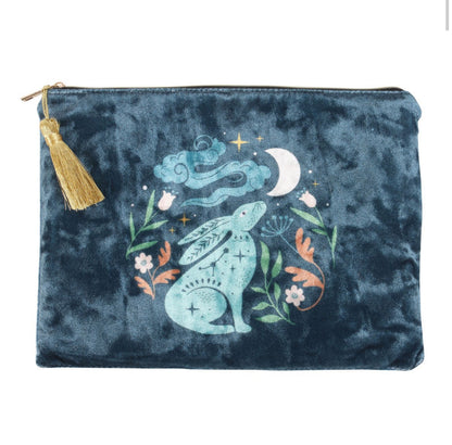 MIDNIGHT HARE VELVET MAKEUP BAG