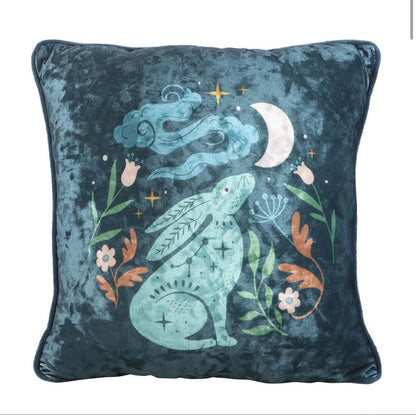 SQUARE MIDNIGHT HARE CUSHION