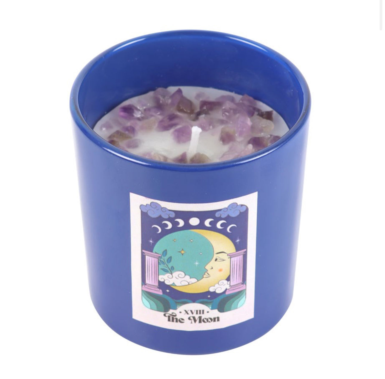 THE MOON AMETHYST CRYSTAL CHIP CANDLE