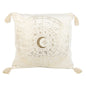 SQUARE OFF WHITE ASTROLOGY WHEEL CUSHION