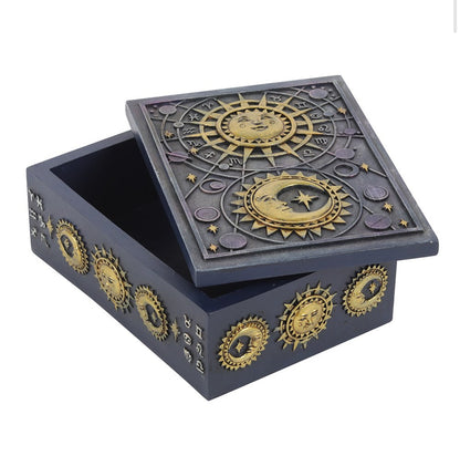 SUN AND MOON RESIN STORAGE BOX