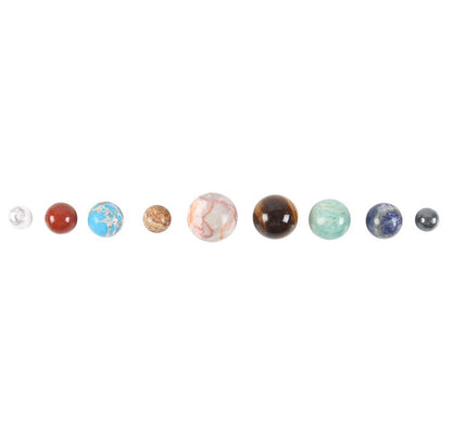 SOLAR SYSTEM GEMSTONE CRYSTAL SPHERE SET