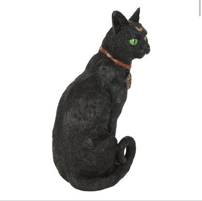 SITTING BLACK CAT FIGURINE