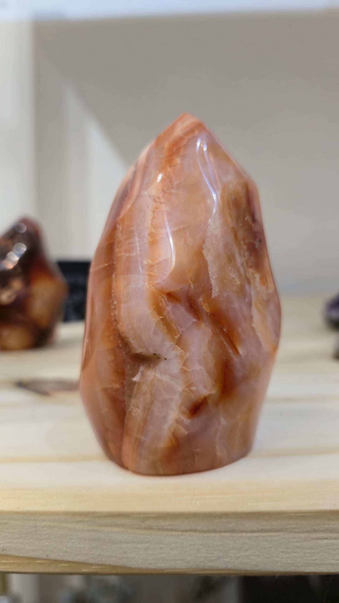 Carnelian Flame Crystal Point