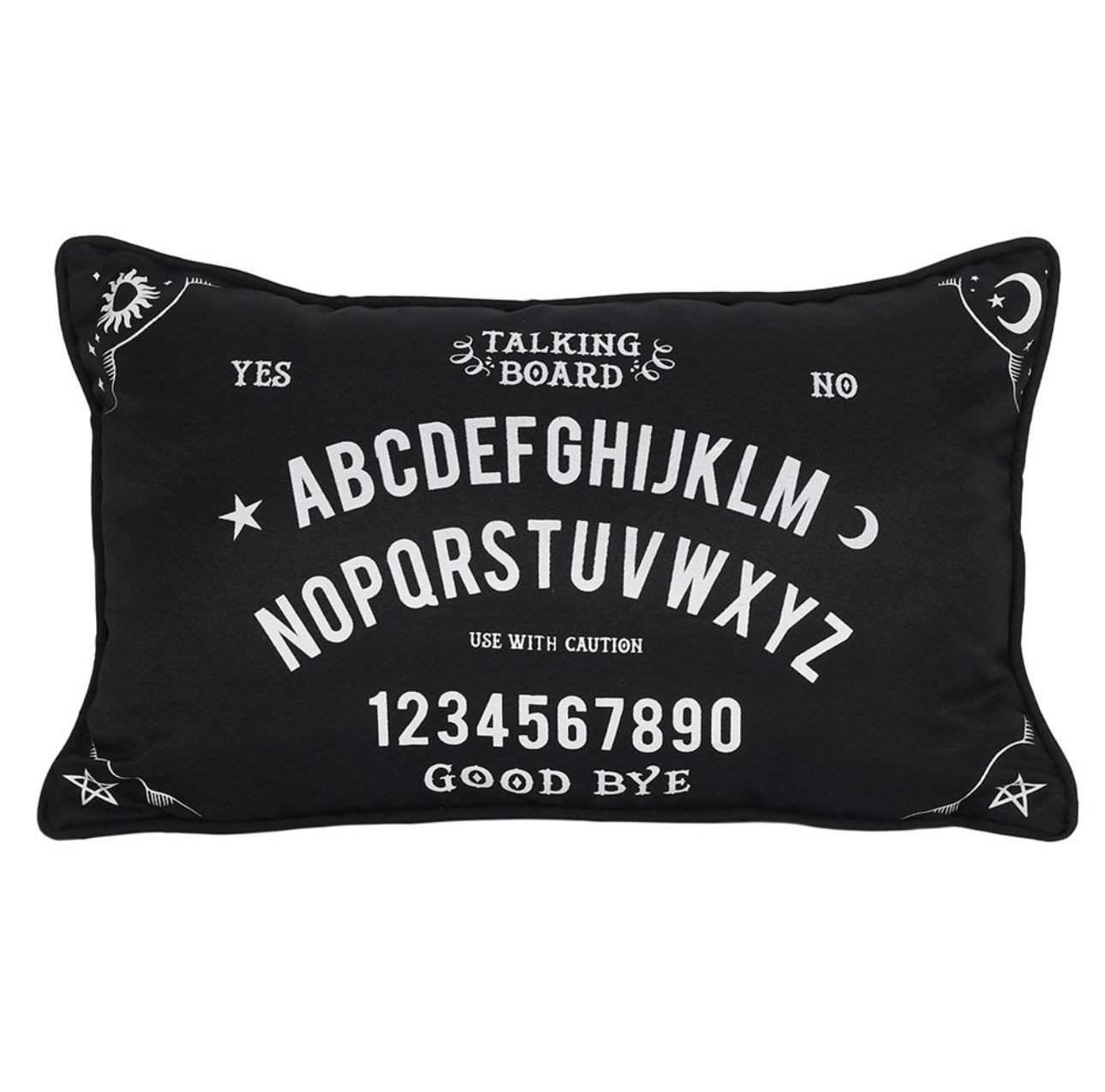 RECTANGULAR BLACK AND WHITE TALKING BOARD CUSHION