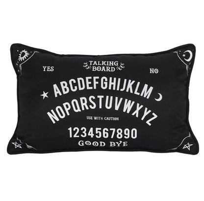 RECTANGULAR BLACK AND WHITE TALKING BOARD CUSHION