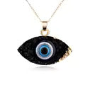 Quartz effect Evil Eye Necklace