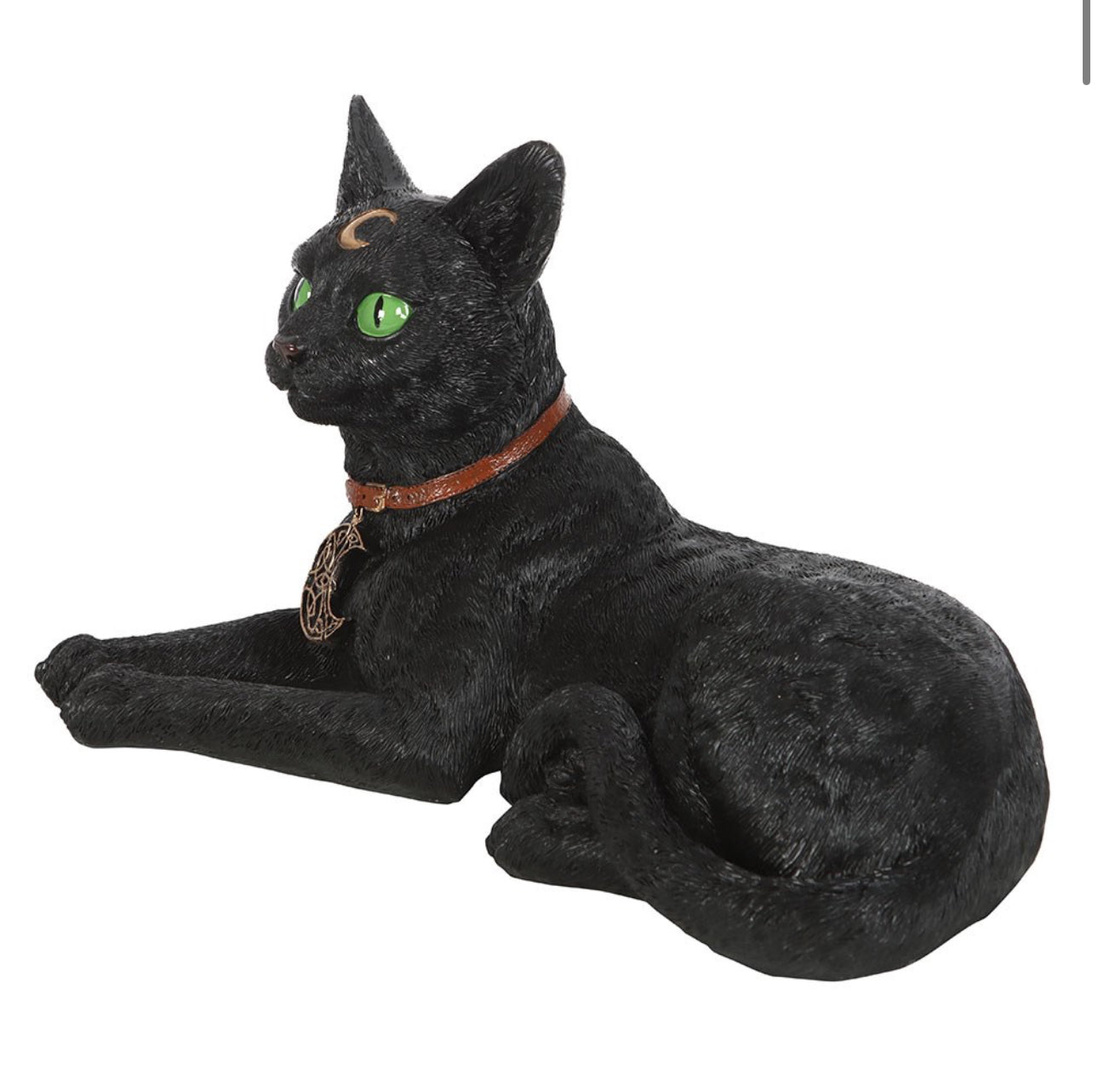 LAYING BLACK CAT FIGURINE