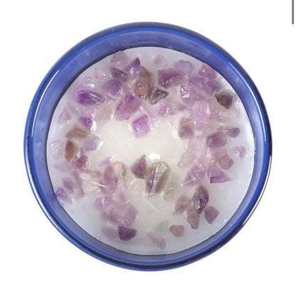 THE MOON AMETHYST CRYSTAL CHIP CANDLE