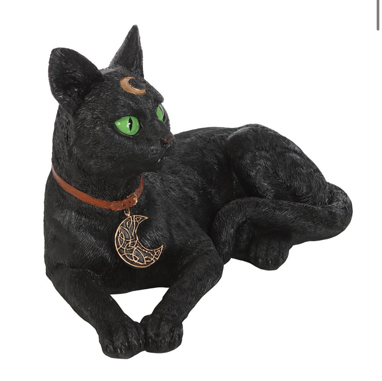 LAYING BLACK CAT FIGURINE