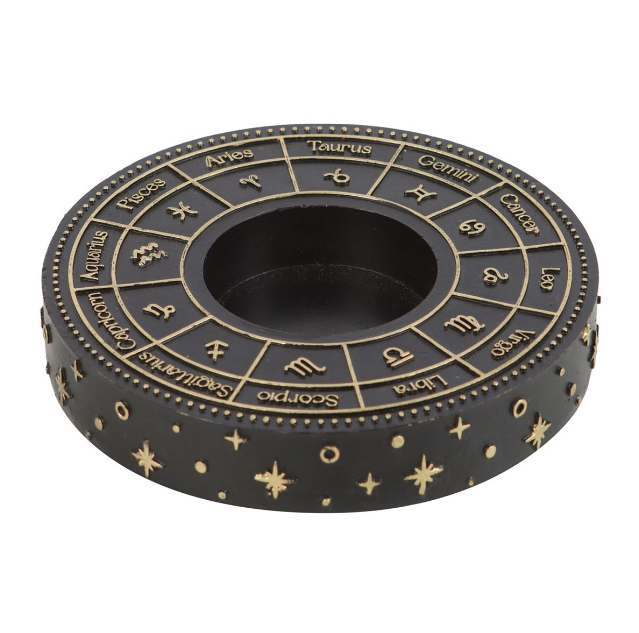 ASTROLOGY WHEEL TEALIGHT CANDLE HOLDER