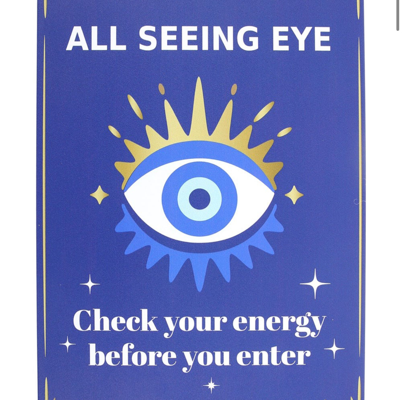 ALL SEEING EYE METAL HANGING SIGN