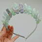 Natural Crystal Tiara, Raw Gemstone Headband for Spiritual & Goddess Energy