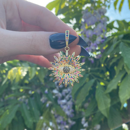 Gold Plated Evil Eye Pendant