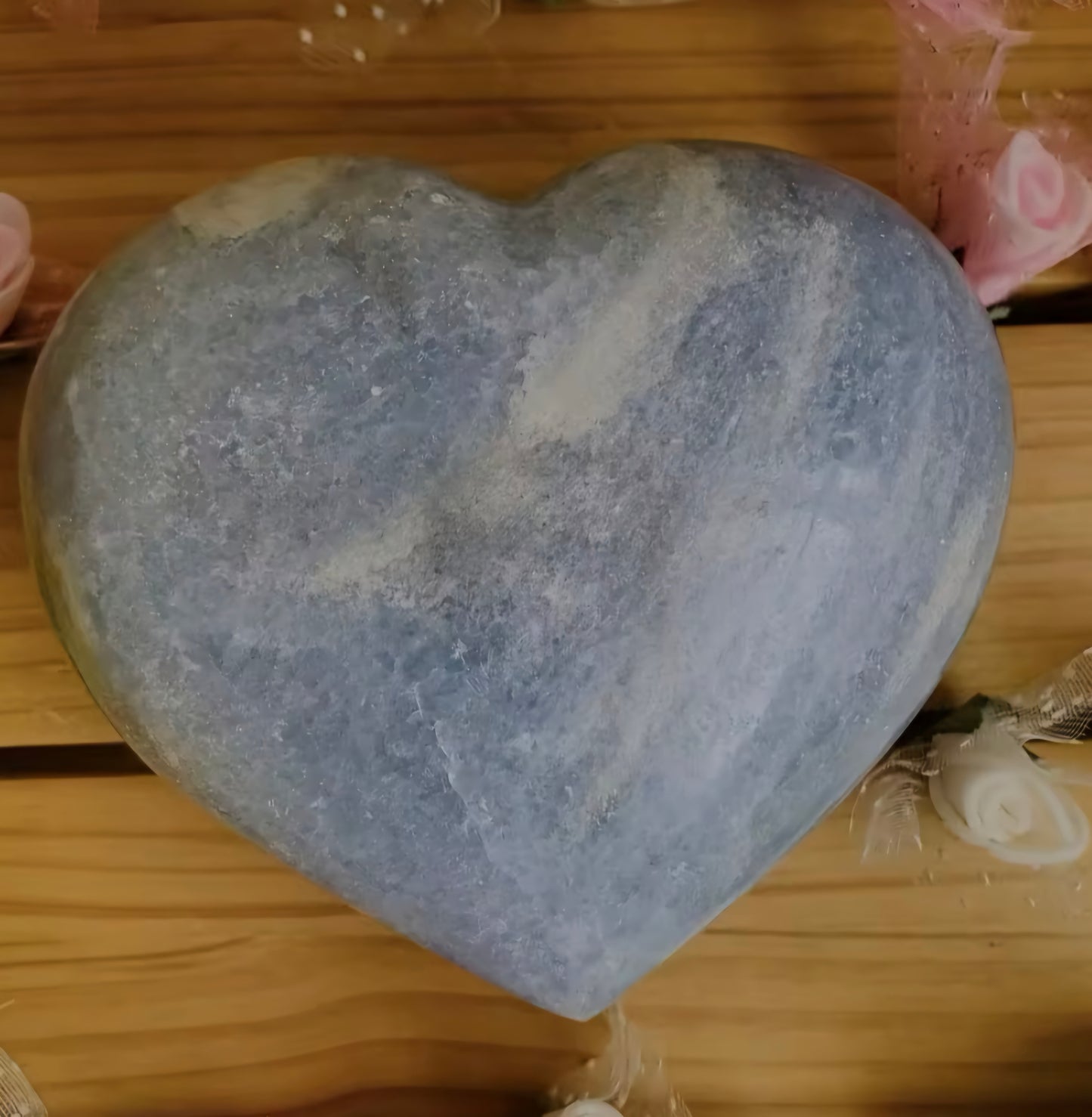 Blue Celestite Hearts