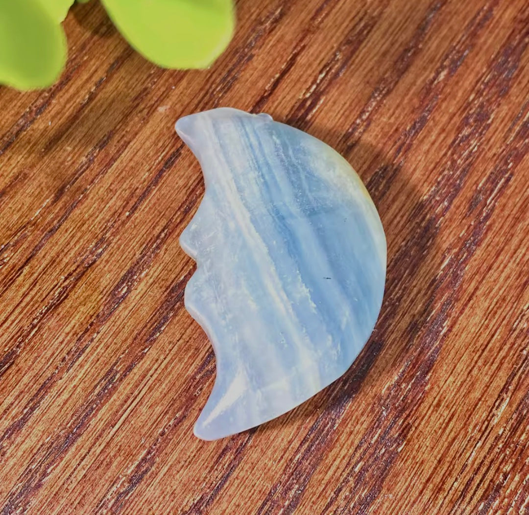 Lemurian Blue Calcite Moonface