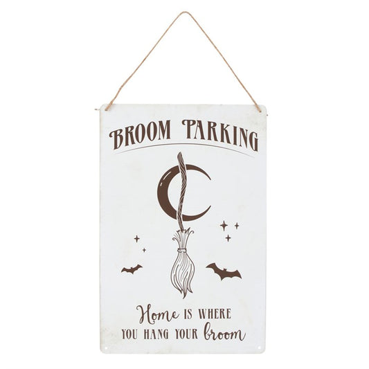 Broom Parking - Metal Hanging Sign