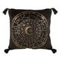 Black Astrology Wheel Cushion