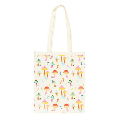 Funky Fungi Mushroom Print Tote Bag