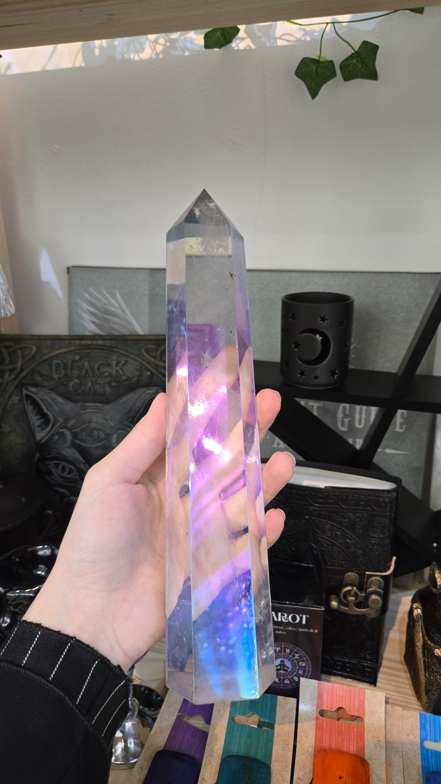 Angel Aura Quartz Crystal Obelisk